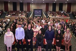 group of national honor society students