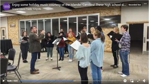 Islander Carolers singing at Rotary.