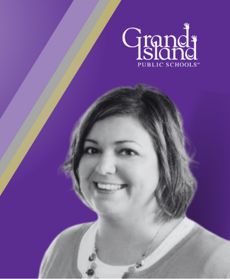  GIPS logo over a purple background with a black and white headshot of Dr. Amanda Levos