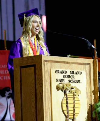  Jocelyn Richling speaking at GISH Graduation.