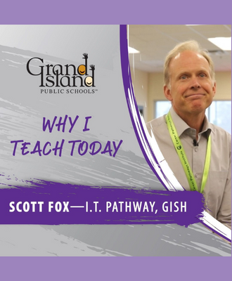  "Why I Teach Today" video thumbnail and Mr. Fox headshot