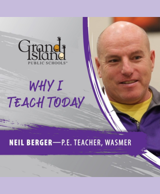  Photo of Mr. Neil Berger with the "Why I Teach Today" title card.