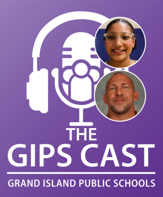  GIPS Cast podcast logo with headshots of Anyia Roberts & Coach Evans.